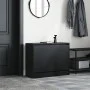 Schwarzer Holzschuhschrank aus Ingenieurholz, 80x34x63 cm. von , Schuhregale und Schuhorganisatoren - Ref: Foro24-839960, Pre...