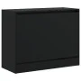 Schwarzer Holzschuhschrank aus Ingenieurholz, 80x34x63 cm. von , Schuhregale und Schuhorganisatoren - Ref: Foro24-839960, Pre...