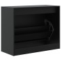 Schwarzer Holzschuhschrank aus Ingenieurholz, 80x34x63 cm. von , Schuhregale und Schuhorganisatoren - Ref: Foro24-839960, Pre...