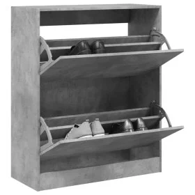 Ingenieurholzschuhregal in Betongrau 80x34x96,5 cm von , Schuhregale und Schuhorganisatoren - Ref: Foro24-839969, Preis: 93,1...