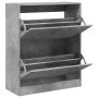 Ingenieurholzschuhregal in Betongrau 80x34x96,5 cm von , Schuhregale und Schuhorganisatoren - Ref: Foro24-839969, Preis: 93,1...