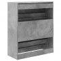 Zapatero de madera de ingeniería gris hormigón 80x34x96,5 cm by , Shoe racks and shoe organizers - Ref: Foro24-839969, Price:...