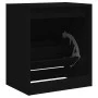 Zapatero de madera de ingeniería negro 60x42x69 cm de , Zapateros y organizadores de calzado - Ref: Foro24-839981, Precio: 58...