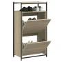 Zapatero de madera de ingeniería roble Sonoma 60x34x112 cm by , Shoe racks and shoe organizers - Ref: Foro24-840030, Price: 8...
