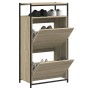 Zapatero de madera de ingeniería roble Sonoma 60x34x112 cm by , Shoe racks and shoe organizers - Ref: Foro24-840030, Price: 8...