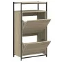 Zapatero de madera de ingeniería roble Sonoma 60x34x112 cm by , Shoe racks and shoe organizers - Ref: Foro24-840030, Price: 8...
