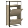 Zapatero de madera de ingeniería roble Sonoma 60x34x112 cm by , Shoe racks and shoe organizers - Ref: Foro24-840030, Price: 8...