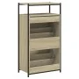 Zapatero de madera de ingeniería roble Sonoma 60x34x112 cm by , Shoe racks and shoe organizers - Ref: Foro24-840030, Price: 8...