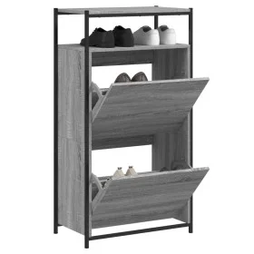 Ingenieurholzschuhregal in Sonoma-Grau 60x34x112 cm von , Schuhregale und Schuhorganisatoren - Ref: Foro24-840032, Preis: 95,...