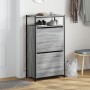 Ingenieurholzschuhregal in Sonoma-Grau 60x34x112 cm von , Schuhregale und Schuhorganisatoren - Ref: Foro24-840032, Preis: 97,...
