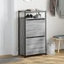 Ingenieurholzschuhregal in Sonoma-Grau 60x34x112 cm von , Schuhregale und Schuhorganisatoren - Ref: Foro24-840032, Preis: 95,...