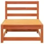 Garden sofa without armrests with footrest in brown pine wood by , Modular outdoor sofas - Ref: Foro24-837960, Price: 98,89 €...