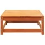 Garden sofa without armrests with footrest in brown pine wood by , Modular outdoor sofas - Ref: Foro24-837960, Price: 98,89 €...