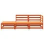 Gartensofa mit Fußstütze, 2-Sitzer, wachsbraunes Kiefernholz von , Modulare Sofas für den Außenbereich - Ref: Foro24-837974, ...