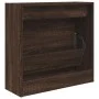 Oak brown engineered wood shoe rack 60x21x57 cm by , Shoe racks and shoe organizers - Ref: Foro24-839888, Price: 60,19 €, Dis...