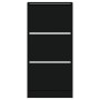 Zapatero de madera de ingeniería negro 60x21x125,5 cm
