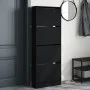 Black engineered wood shoe rack 60x21x163.5 cm by , Shoe racks and shoe organizers - Ref: Foro24-839904, Price: 108,68 €, Dis...