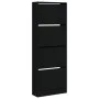 Black engineered wood shoe rack 60x21x163.5 cm by , Shoe racks and shoe organizers - Ref: Foro24-839904, Price: 108,68 €, Dis...
