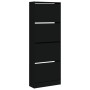 Schwarzes Schuhregal aus Holzwerkstoff, 60 x 21 x 163,5 cm von , Schuhregale und Schuhorganisatoren - Ref: Foro24-839904, Pre...