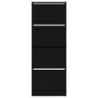 Black engineered wood shoe rack 60x21x163.5 cm by , Shoe racks and shoe organizers - Ref: Foro24-839904, Price: 108,68 €, Dis...