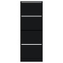 Schwarzes Schuhregal aus Holzwerkstoff, 60 x 21 x 163,5 cm von , Schuhregale und Schuhorganisatoren - Ref: Foro24-839904, Pre...