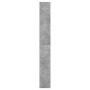 Zapatero de madera de ingeniería gris hormigón 60x21x163,5 cm