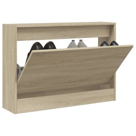 Zapatero de madera de ingeniería roble Sonoma 80x21x57 cm