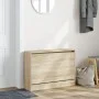 Schuhregal aus Sonoma-Eichenholzwerkstoff, 80 x 21 x 57 cm von , Schuhregale und Schuhorganisatoren - Ref: Foro24-839912, Pre...