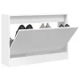 Zapatero de madera de ingeniería blanco 80x21x57 cm de , Zapateros y organizadores de calzado - Ref: Foro24-839910, Precio: 6...