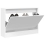 Zapatero de madera de ingeniería blanco 80x21x57 cm de , Zapateros y organizadores de calzado - Ref: Foro24-839910, Precio: 6...