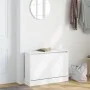 Weißes Schuhregal aus Holzwerkstoff, 80 x 21 x 57 cm von , Schuhregale und Schuhorganisatoren - Ref: Foro24-839910, Preis: 61...