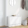 Weißes Schuhregal aus Holzwerkstoff, 80 x 21 x 57 cm von , Schuhregale und Schuhorganisatoren - Ref: Foro24-839910, Preis: 61...