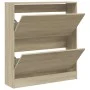 Sonoma Oak Engineered Wood Shoe Rack 80x21x87.5 cm by , Shoe racks and shoe organizers - Ref: Foro24-839919, Price: 83,80 €, ...