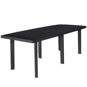 Mesa de jardín de plástico gris antracita 216x90x72 cm de vidaXL, Mesas de jardín - Ref: Foro24-45597, Precio: 160,33 €, Desc...