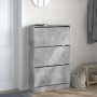 Concrete gray engineered wood shoe rack 80x21x125.5 cm by , Shoe racks and shoe organizers - Ref: Foro24-839927, Price: 104,8...