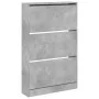 Concrete gray engineered wood shoe rack 80x21x125.5 cm by , Shoe racks and shoe organizers - Ref: Foro24-839927, Price: 103,4...