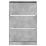Concrete gray engineered wood shoe rack 80x21x125.5 cm by , Shoe racks and shoe organizers - Ref: Foro24-839927, Price: 104,8...