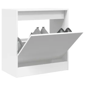 White engineered wood shoe rack 60x34x63.5 cm by , Shoe racks and shoe organizers - Ref: Foro24-839938, Price: 50,48 €, Disco...