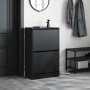 Black engineered wood shoe rack 60x34x96.5 cm by , Shoe racks and shoe organizers - Ref: Foro24-839946, Price: 98,12 €, Disco...