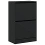 Black engineered wood shoe rack 60x34x96.5 cm by , Shoe racks and shoe organizers - Ref: Foro24-839946, Price: 98,12 €, Disco...