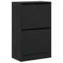 Schwarzes Schuhregal aus Holzwerkstoff, 60 x 34 x 96,5 cm von , Schuhregale und Schuhorganisatoren - Ref: Foro24-839946, Prei...
