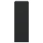 Zapatero de madera de ingeniería negro 60x34x96,5 cm