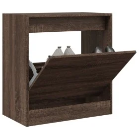 Oak brown engineered wood shoe rack 60x34x63.5 cm by , Shoe racks and shoe organizers - Ref: Foro24-839944, Price: 74,06 €, D...