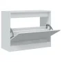 White engineered wood shoe rack 80x34x63 cm by , Shoe racks and shoe organizers - Ref: Foro24-839959, Price: 59,60 €, Discoun...