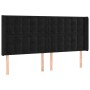 Kopfteil aus schwarzem Samt mit LED 183x16x118/128 cm von vidaXL, Kopf- und Fußteile - Ref: Foro24-3124544, Preis: 130,64 €, ...