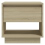 Mesitas de noche 2 uds contrachapada roble Sonoma 45x34x44 cm de vidaXL, Mesitas de noche - Ref: Foro24-809519, Precio: 73,51...