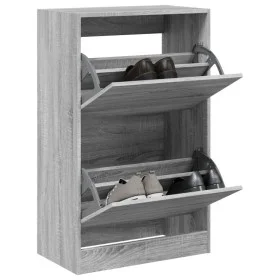 Sonoma Gray Engineered Wood Shoe Rack 60x34x96.5 cm by , Shoe racks and shoe organizers - Ref: Foro24-839950, Price: 91,28 €,...