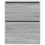 Schuhregal aus technischem Holz in Sonoma-Grau, 80 x 34 x 96,5 cm von , Schuhregale und Schuhorganisatoren - Ref: Foro24-8399...