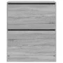 Zapatero de madera de ingeniería gris Sonoma 80x34x96,5 cm de , Zapateros y organizadores de calzado - Ref: Foro24-839971, Pr...