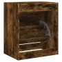 Smoked oak engineered wood shoe rack 60x42x69 cm by , Shoe racks and shoe organizers - Ref: Foro24-839984, Price: 58,38 €, Di...